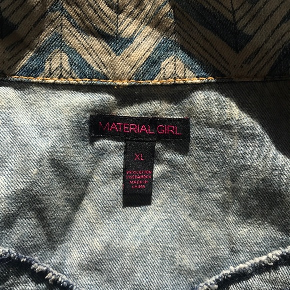 Material Girl Denim Vest Size XL - Picture 4 of 6